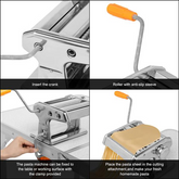 Dual-Blade Stainless Steel Noodle Pasta Maker Machine Lilac Milo