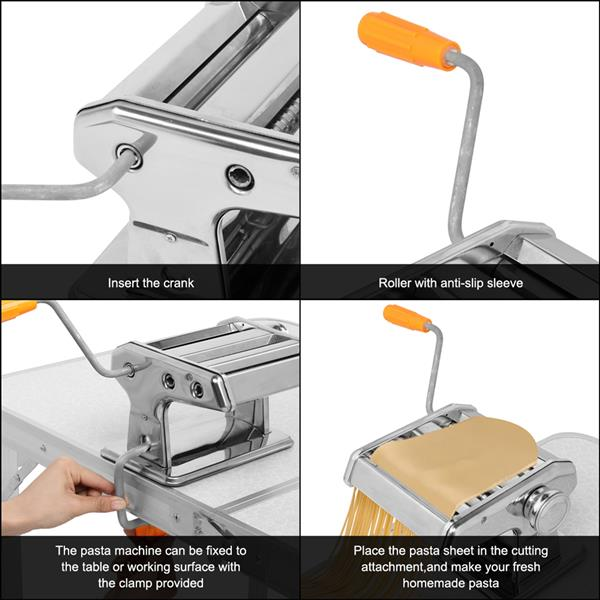 Dual-Blade Stainless Steel Noodle Pasta Maker Machine Lilac Milo