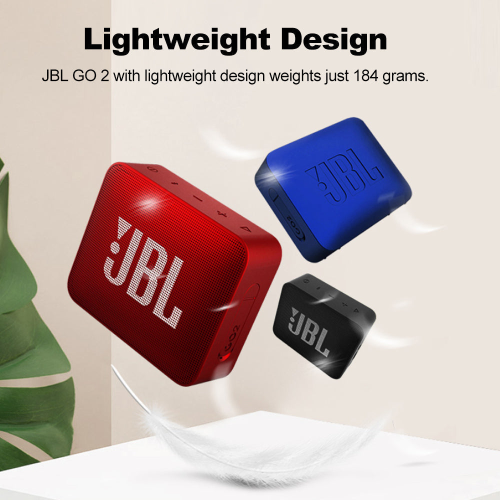 IPX7 Waterproof Wireless Portable JBL GO2 Bluetooth Speaker White Eucalyptus