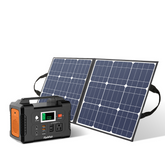 200W Portable Power Station with 50W 18V Portable Solar Panel Lilac Milo