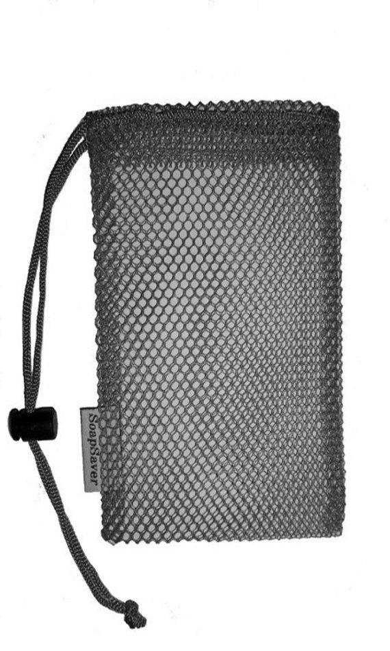 Tire savon en mesh avec corde permettant de suspendre et faire sécher le savon rapidement
