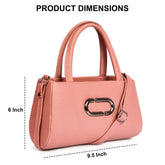 Women Leather Sling bag With Handle - Peach – Women&