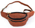 Sac banane en cuir marron véritable pour hommes et femmes, compact et résistant à l&