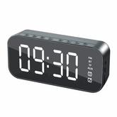 Réveil LED avec affichage numérique et haut-parleur Bluetooth sans fil noir et rouge