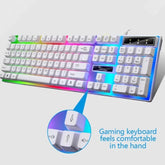 Ninja Dragons White Knight Gaming Keyboard and Mouse Set – Mobile and Laptop Accessories Yellow Pandora