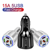 15W Quick Charge 5USB QC3.0 Car Charger Lilac Milo