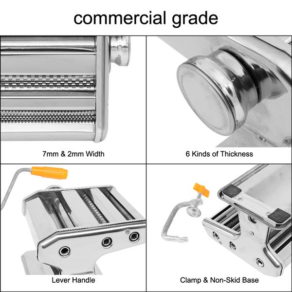 Dual-Blade Stainless Steel Noodle Pasta Maker Machine Lilac Milo