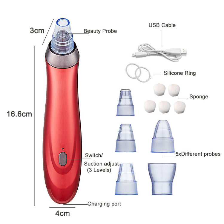 Electric Acne Blackhead Removeing Skin Vacuum Teal Simba