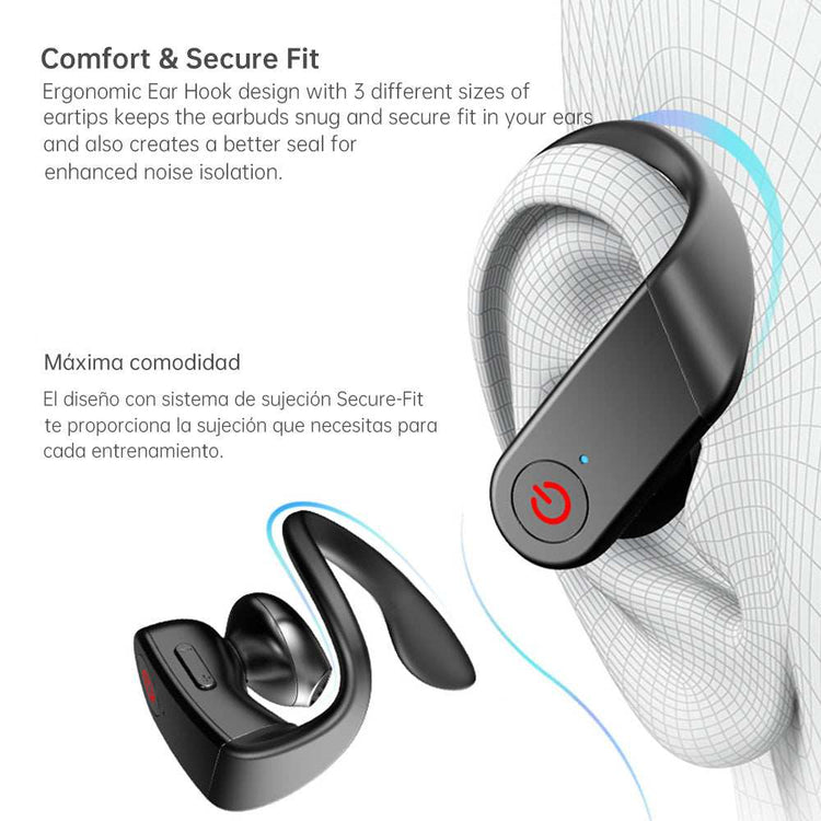 Led Display Wireless Headphones TWS Stereo Earbuds – Audio Accessory Teal Simba
