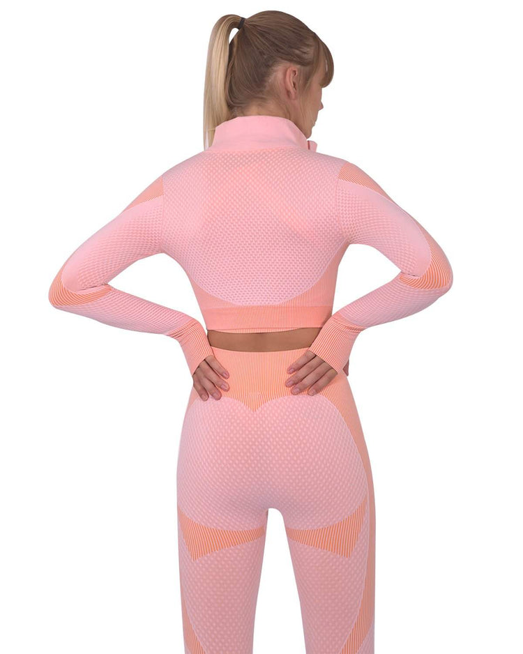 Trois Seamless Sports Jacket - Pink | Polyester Lazurite