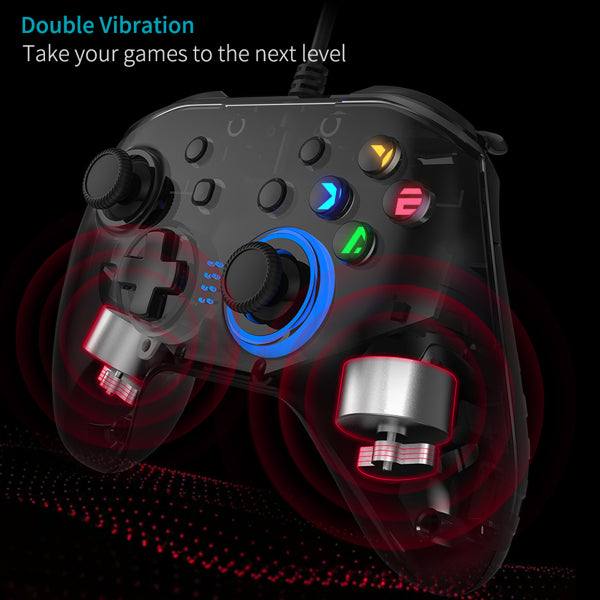 Wired Gaming Controller Joystick Gamepad with Dual-Vibration – Tech Accessories Teal Simba