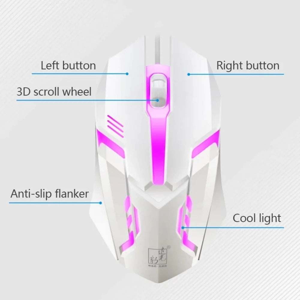 Ninja Dragons White Knight Gaming Keyboard and Mouse Set – Mobile and Laptop Accessories Yellow Pandora