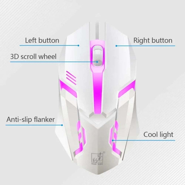 Ninja Dragons White Knight Gaming Keyboard and Mouse Set – Mobile and Laptop Accessories Yellow Pandora