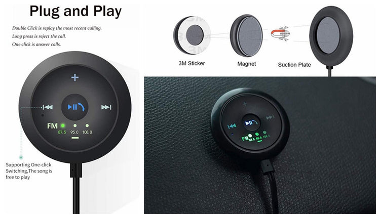 Car USB FM Transmitter Bluetooth FM Receiver Teal Simba