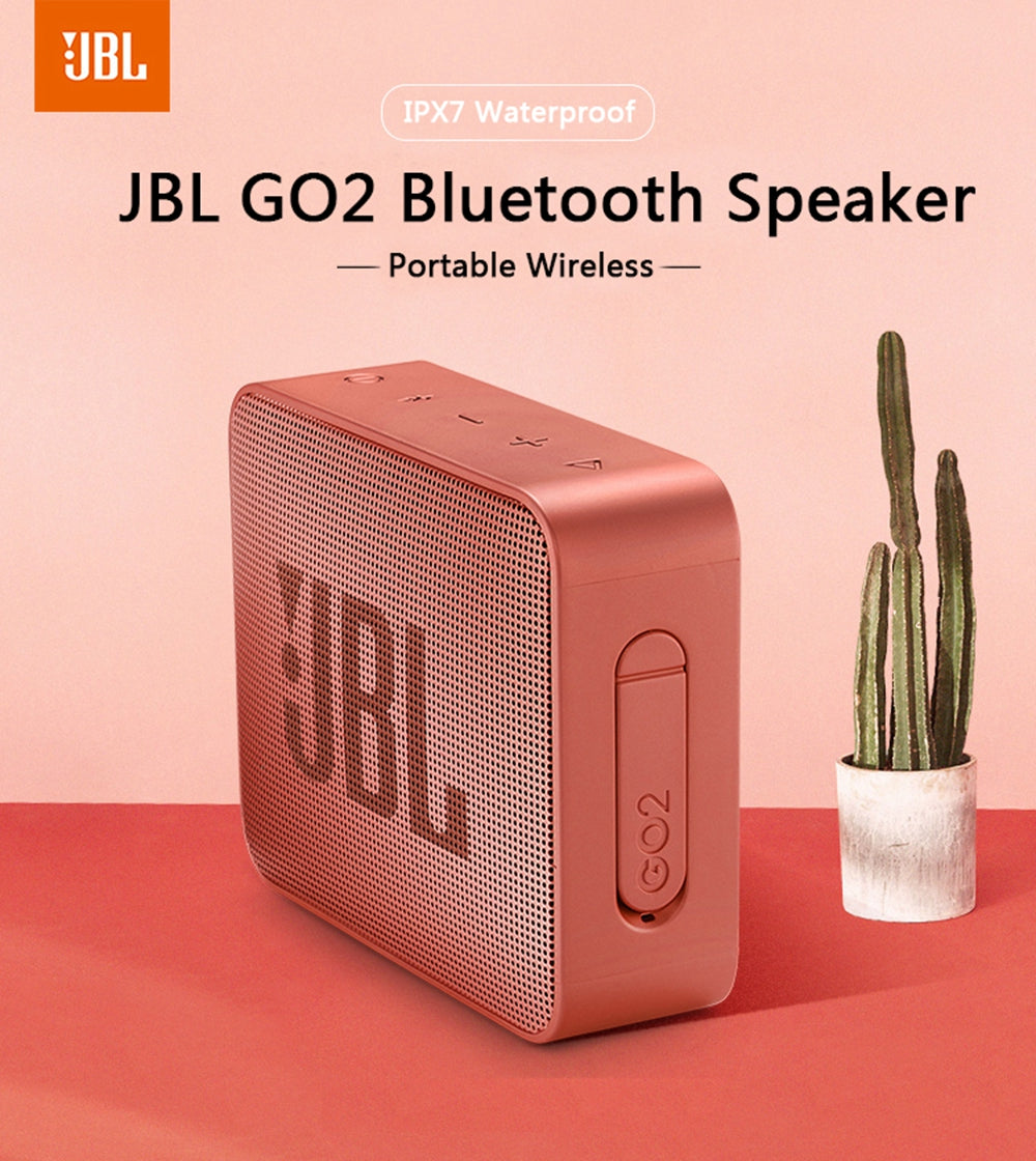 IPX7 Waterproof Wireless Portable JBL GO2 Bluetooth Speaker White Eucalyptus