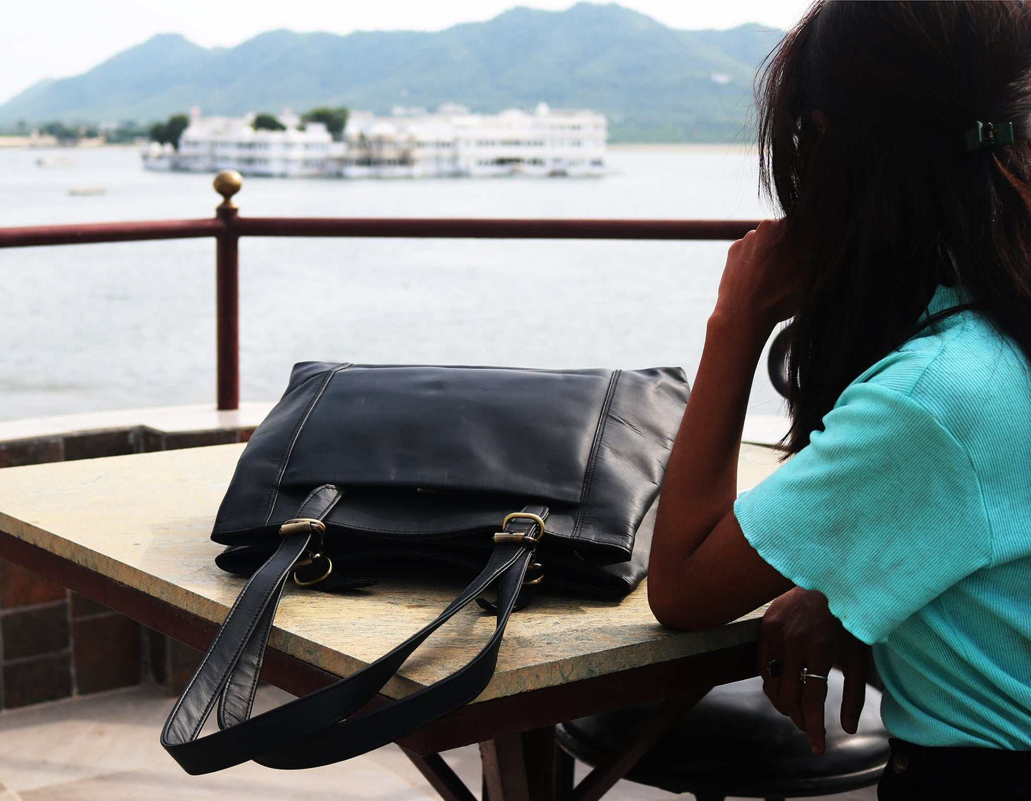 Black Leather Handbags for Women Ladies Tote Shoulder Bags. Salmon Alder