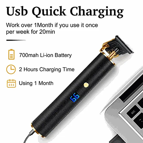 Rechargeable Mens Beard Trimmer Hair Clippers Lilac Milo