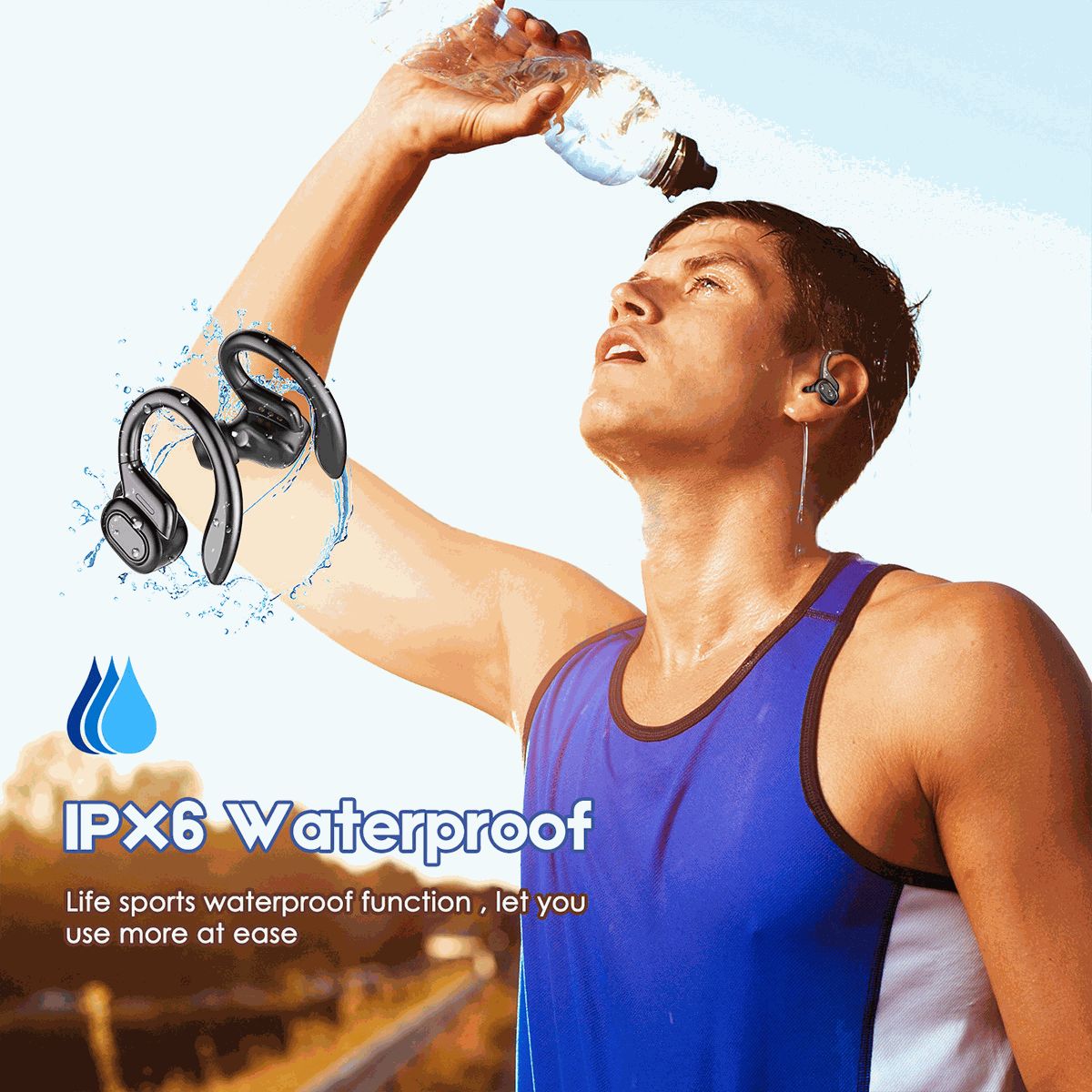 LED Display TWS Sport Bluetooth V5.0 Headset For Iphone Huawei – Phone Case Teal Simba