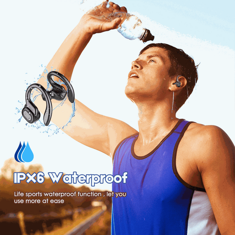 LED Display TWS Sport Bluetooth V5.0 Headset For Iphone Huawei – Phone Case Teal Simba