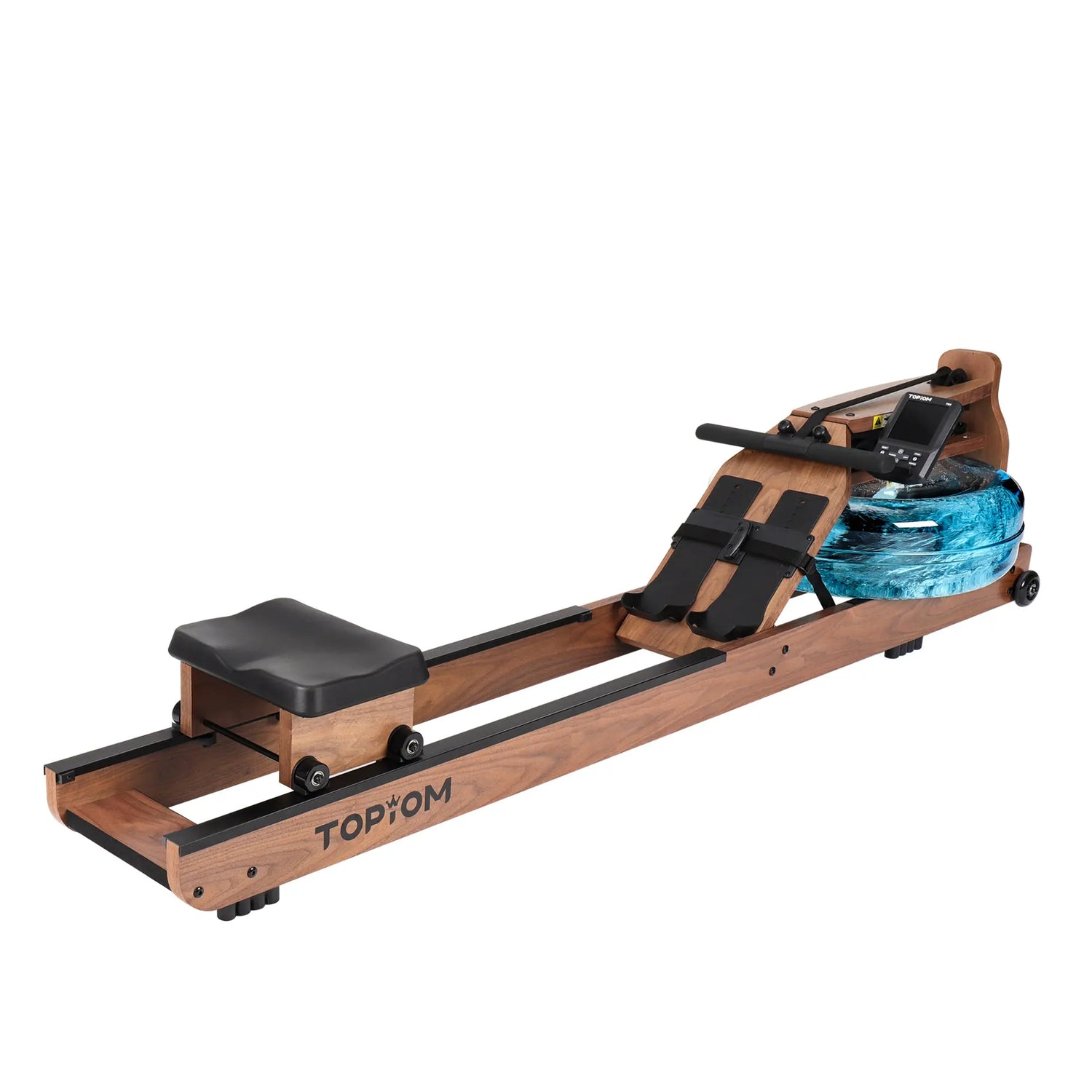 Topiom Rowing Machine for Home Use | Solid Wood | TM3 Monitor Olive Nyx