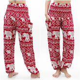 Burgundy ELEPHANT Pants Women Boho Pants Hippie Pants Yoga Tan Smokey