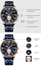Watch Men Top Luxury Brand Waterproof Quartz Men&