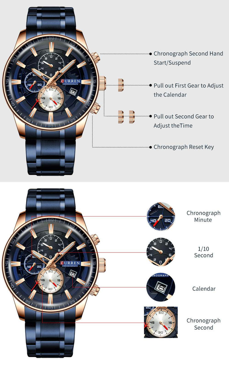 Watch Men Top Luxury Brand Waterproof Quartz Men&