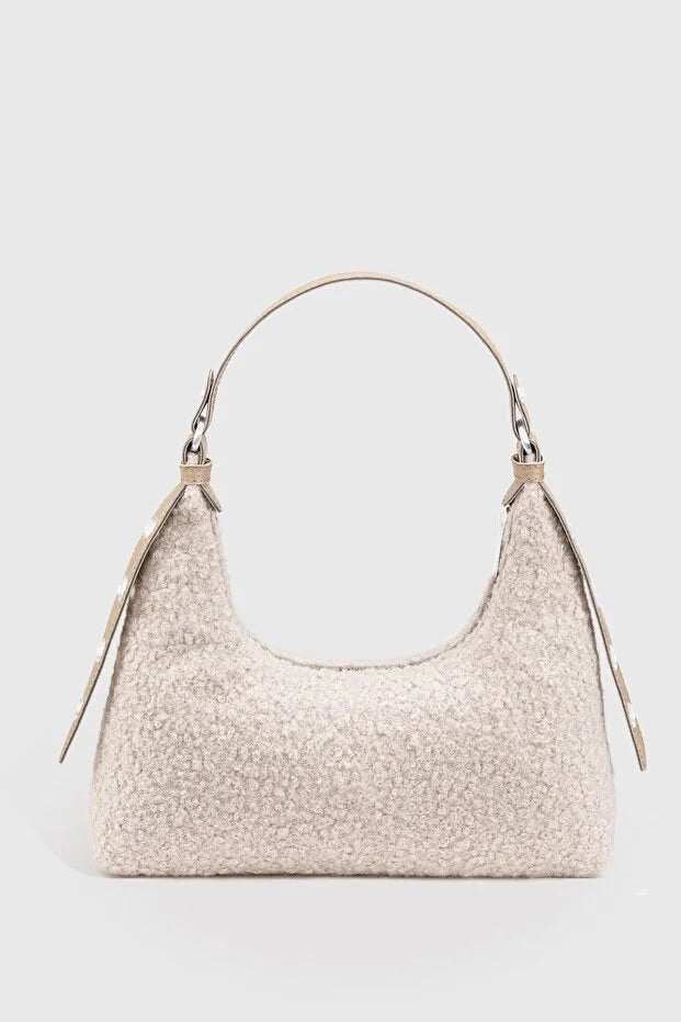 Woven Faux Fur Baguette Shoulder Bag for Women – Women&