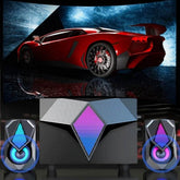 Dragon RGB Computer Gaming Speakers – Audio Accessory | Portable Yellow Pandora