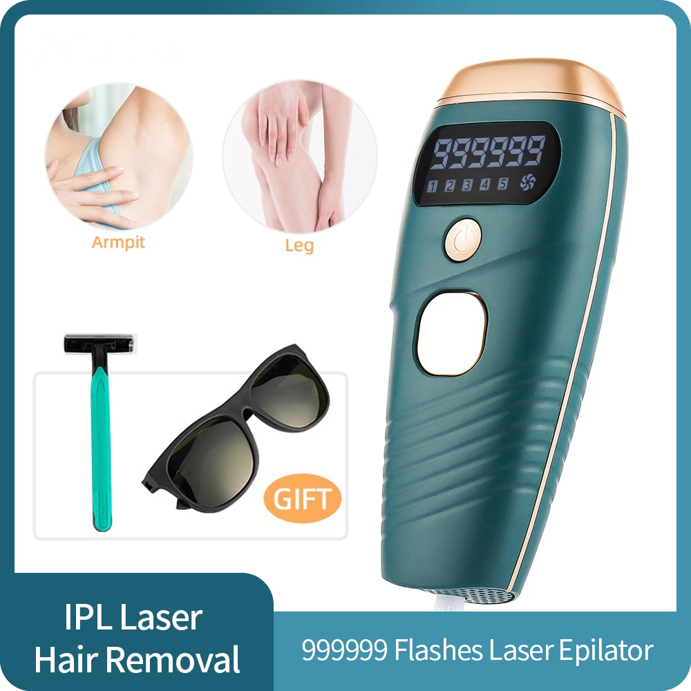 IPL Laser Epilator Painless 999999 Flashes Hair Removal Hair Remover Teal Simba