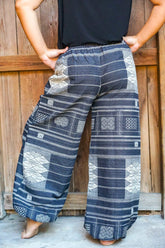 Cotton Women Tribal Boho Pants Hippie Pants Tan Smokey