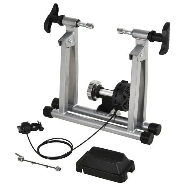 Soozier Indoor Magnetic Bike Bicycle Trainer Stand 5 Level Resistance Taupe Shadow