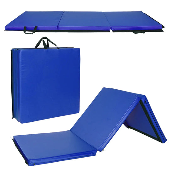 55"x24"x1.2" Tri-fold Gymnastics Yoga Mat with Hand Buckle Lilac Milo