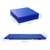 55"x24"x1.2" Tri-fold Gymnastics Yoga Mat with Hand Buckle Lilac Milo