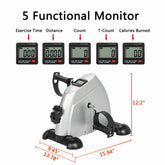 Home Use Hands and Feet Trainer Mini Exercise Bike Lilac Milo