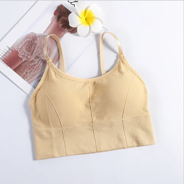 Women Sexy Crop Tops Bra Tube Top Female Streetwear Sleeveless Seamless Sports Bra Crop Camis Top Tee Bandeau Top Basic Tank Khamik Shop Online