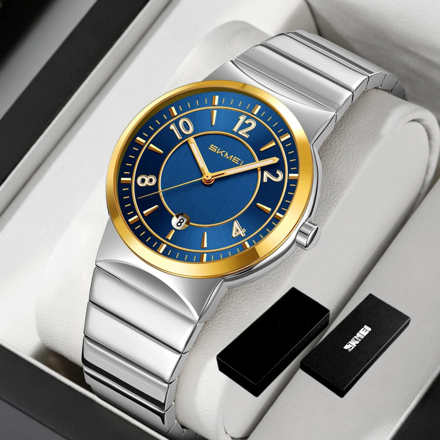 9401 Luxury Mens Steel Band Watch Original Business Quartz Wristwatch Waterproof Watches for Man Clock Reloj Hombre 2026 Khamik Shop Online