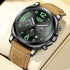 LIGE Casual Outdoor Quartz Man Watch Fashion Sport Waterproof Luminous Auto Date Leather Strap Wristwatch for Men Male Gifts Box Khamik Shop Online