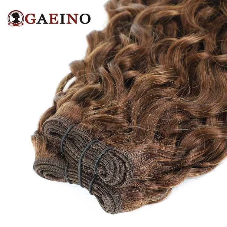 Water Wave Human Hair Weft Extension Dirty Blonde Curly Hair Sew In Weft Hair Extensions Double Weft Remy Hair Wet And Wavy 100G Khamik Shop Online