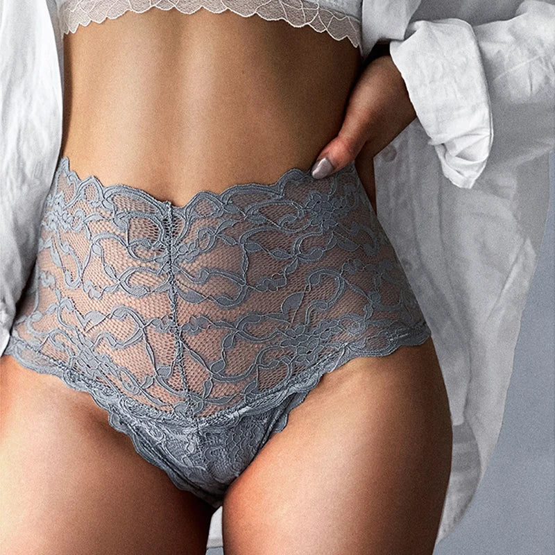 Meet'R Women Sexy Panties Lace High Waist Briefs Underwear Ultrathin G String Temptation Underpant Femaletransparent Lingerie