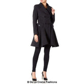Wool Blend Fit And Flare Double Breasted Skater Coat (1102) Rose Eleusis