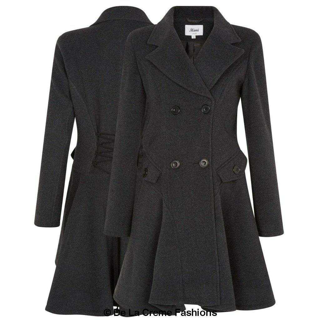 Wool Blend Fit And Flare Double Breasted Skater Coat (1102) Rose Eleusis