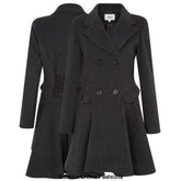 Wool Blend Fit And Flare Double Breasted Skater Coat (1102) Rose Eleusis