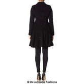 Wool Blend Fit And Flare Double Breasted Skater Coat (1102) Rose Eleusis