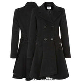 Wool Blend Fit And Flare Double Breasted Skater Coat (1102) Rose Eleusis
