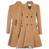 Wool Blend Fit And Flare Double Breasted Skater Coat (1102) Rose Eleusis