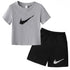 Summer Brand White T-shirt+Shorts Two-piece Set Kids New Clothing Fashion Letter Boy Girl3-13Yrs Sports Short-sleeved Casual Set Khamik Shop Online