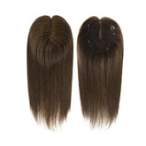 6 Colors Available Human Hair Topper Wig 4x4.5 Lace Frontal 12 Inch Hand-Tied 4 Clips 48H Ship 