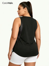 Plus Size Mesh Tank Top Women Breathable Loose Fit Gym Top Sleeveless Yoga Shirt Sweat Wicking Summer Sports Activewear Khamik Shop Online