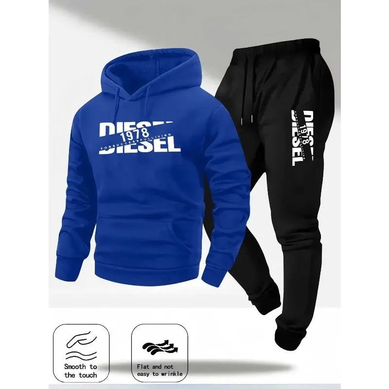 2026 popular autumn and winter new hooded sportswear sportswear fashion hooded sportswear casual sportswear and pants two in one Khamik Shop Online